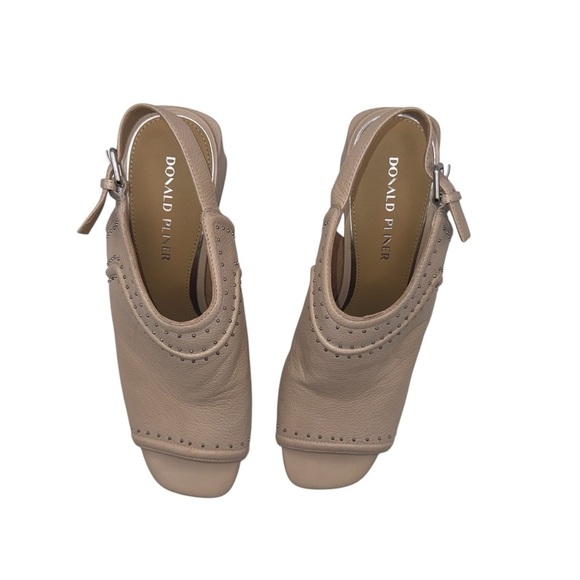 Donald J. Pliner Penny Open Toed Slingback Mule Beige 10M - Picture 4 of 8